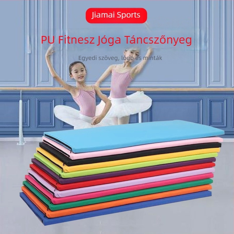 Gyerekeknek készült PU jóga matrac, vastag, vízálló, otthoni használatra, edzéshez és tánchoz