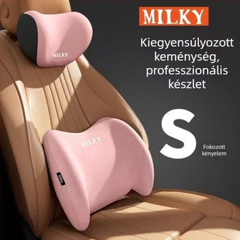 Memóriahabos autó deréktámasz párna, fej- és ülésháti támasz