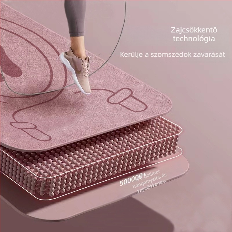 Kábeltelen ugrókötél matrac beltéri használatra, zajszigetelt, halk, ütéscsillapító, csúszásmentes, vastag sportpad kis hibákkal