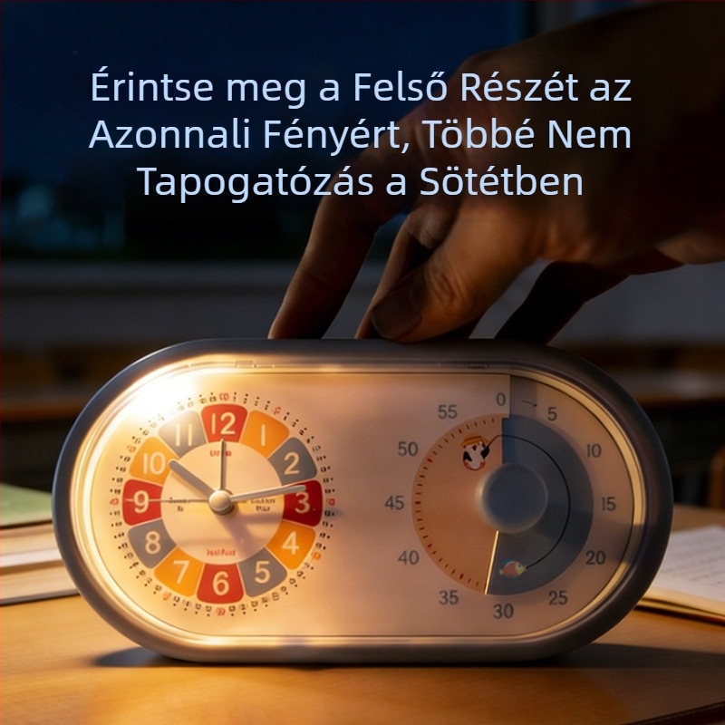 Kedves, kétfunkciós rajzfilm-időmérő gyerekeknek — ébresztőóra és időmérő a hálószobába és a tanulóhelyre