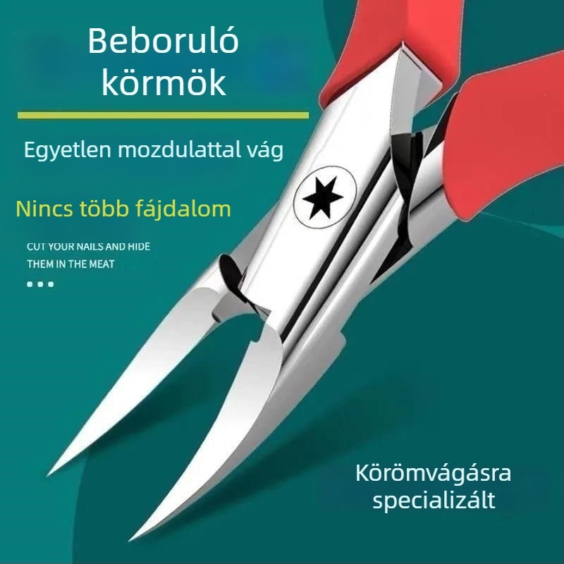 Prémium pedikűr eszköz: növekvő körömre tervezett körömvágó olló sascsőrrel