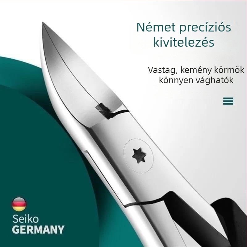Prémium pedikűr eszköz: növekvő körömre tervezett körömvágó olló sascsőrrel