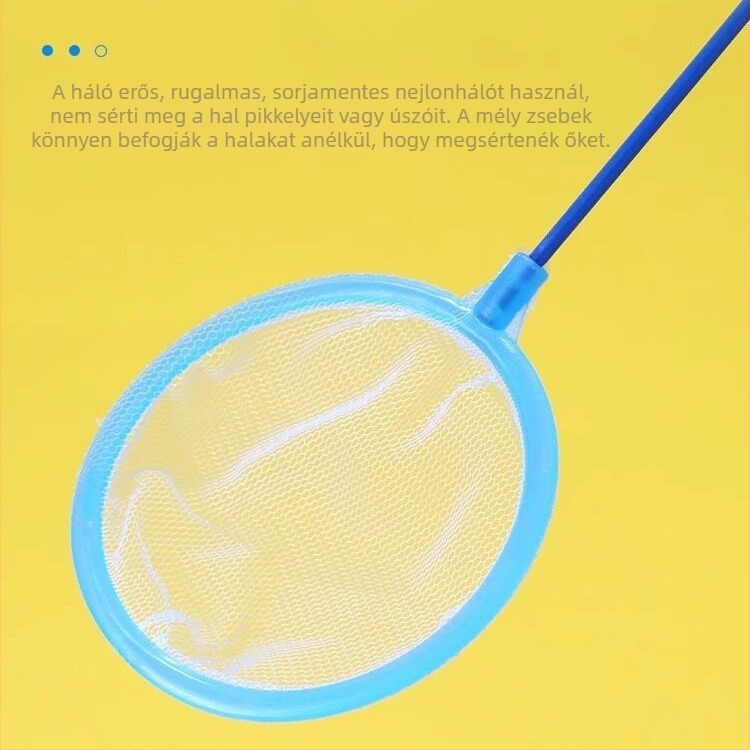 Akvarisztikus halfogó háló, kicsi, kör alakú