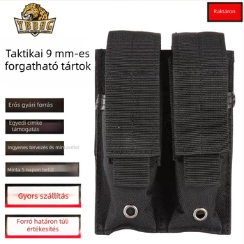 9 mm-es dupla magazin-táska — taktikai gyorskioldó kiegészítő táska kültéri használatra