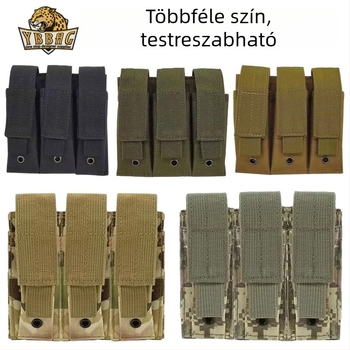 9 mm-es dupla magazin-táska — taktikai gyorskioldó kiegészítő táska kültéri használatra