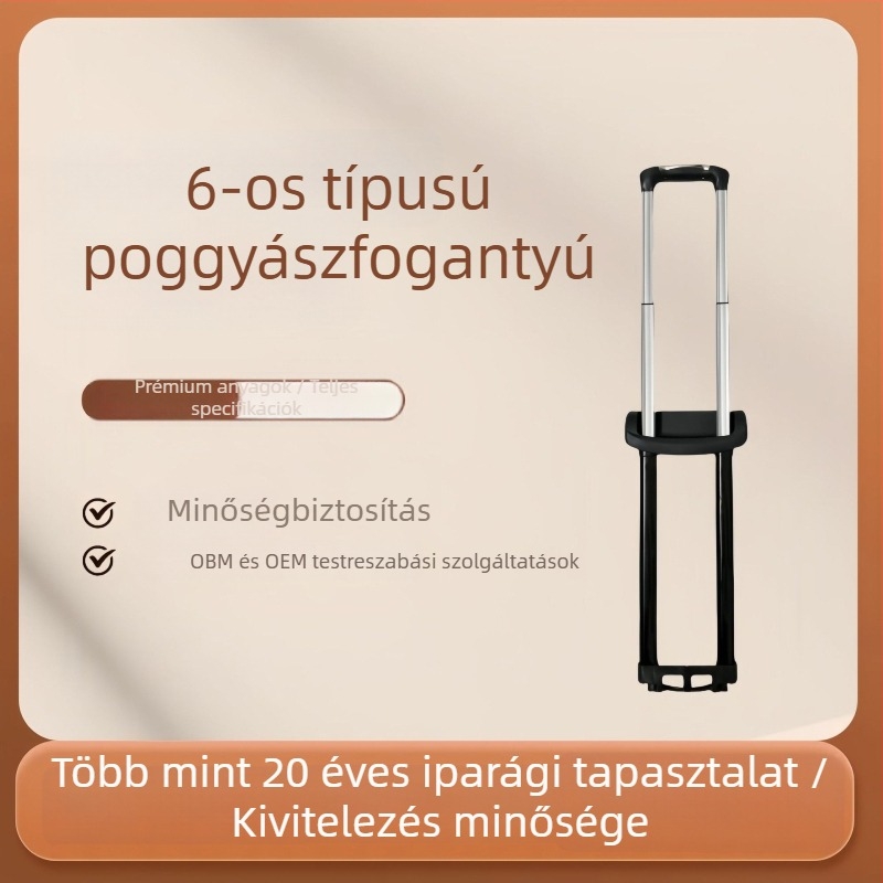 Beépített teleszkópos poggyászfogantyú — vasból készült kiegészítő poggyászokhoz és kozmetikai táskákhoz, egyedi nagykereskedelmi