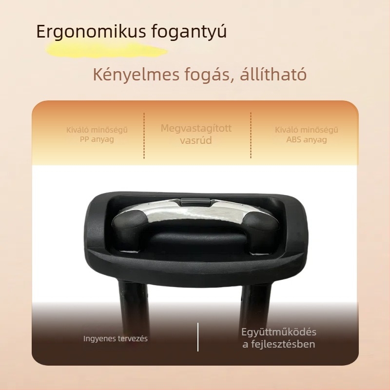 Beépített teleszkópos poggyászfogantyú — vasból készült kiegészítő poggyászokhoz és kozmetikai táskákhoz, egyedi nagykereskedelmi