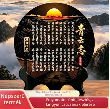 Qingyunzhi kalligráfia és festmény antik polcon – modern kínai stílusú otthoni teaceremónia dekoráció