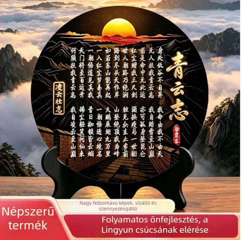 Qingyunzhi kalligráfia és festmény antik polcon – modern kínai stílusú otthoni teaceremónia dekoráció