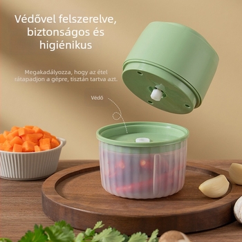 USB-s vezeték nélküli elektromos fokhagyma-nyomó, hordozható, multifunkcionális konyhai eszköz fokhagyma, chili és hús számára