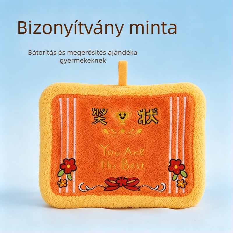 Kreatív és aranyos jutalomtörölköző diákoknak és gyerekeknek, motiváló ajándék óvodába, vast törölköző konyhába és fürdőszobába.