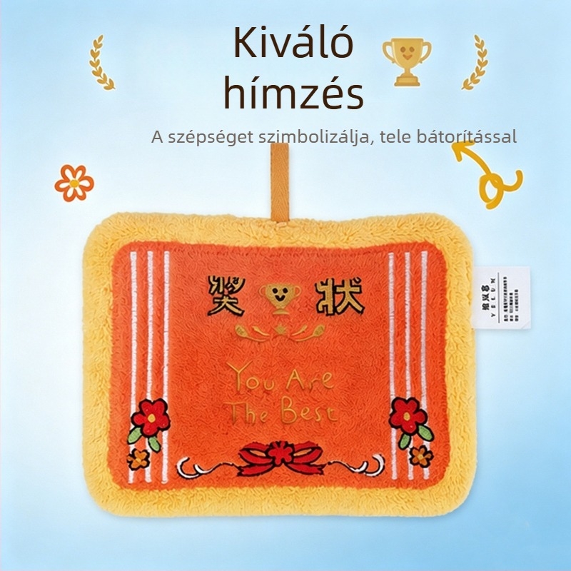 Kreatív és aranyos jutalomtörölköző diákoknak és gyerekeknek, motiváló ajándék óvodába, vast törölköző konyhába és fürdőszobába.