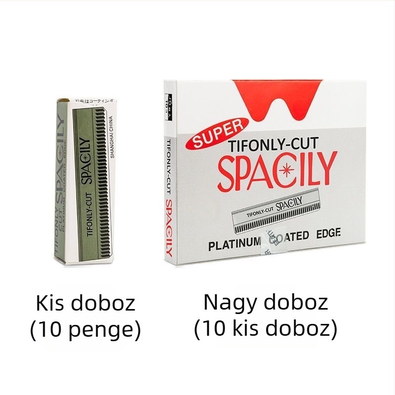 Szénacél szemöldök-trimmer üveg élű és recés pengével, egyszer használatos, szemöldök sminkeszköz tetovált szemöldökhöz.