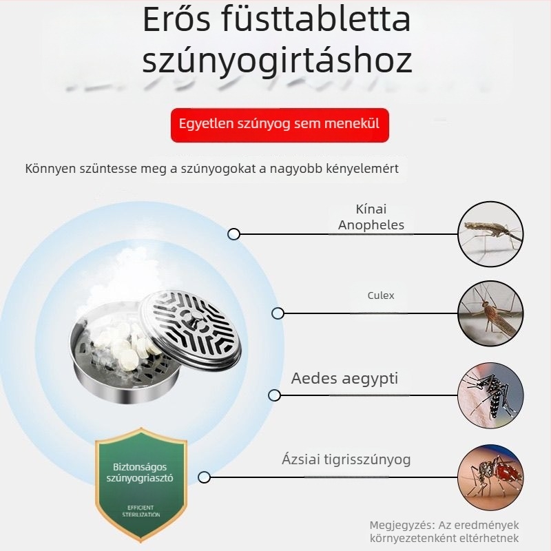 Beltéri szúnyogriasztó füsttabletta – erőteljes otthoni használatra