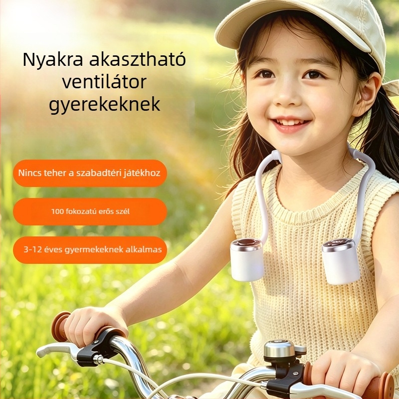 Nyakba akasztható ventilátor, 2026-os új modell, újratölthető mini hordozható ventilátor hosszú akkumulátor‑üzemidővel