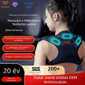 Váll- és nyakmasszírozó, hátmasszázs, hordozható testtartás-korrekcióval