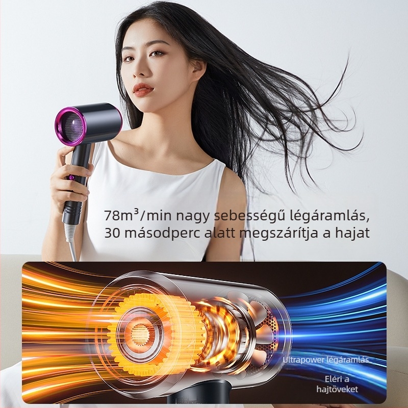 Hajszárító otthoni használatra, negatív ionos, gyors szárítás, 800W, 1074-es modell