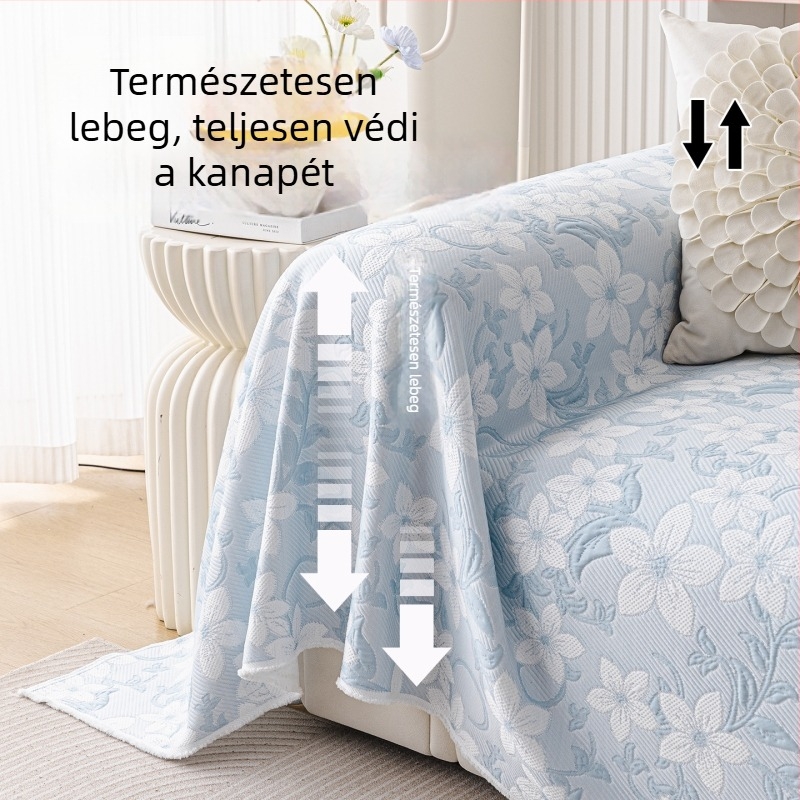 Ice Silk kanapévédő, csúszásmentes, hűsítő, légáteresztő, teljes kanapévédő, 2026