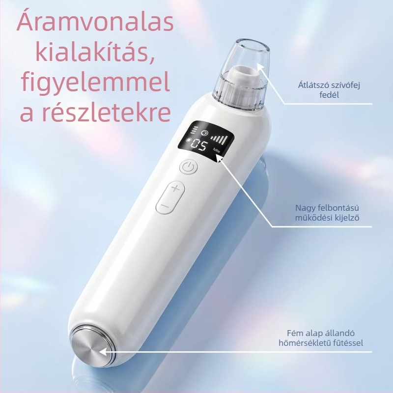Otthoni fekete pötty szívó készülék, elektromos arcpuhító készülék pórusmelegítő kompresszióval pattanások és mitesszerek eltávolítására