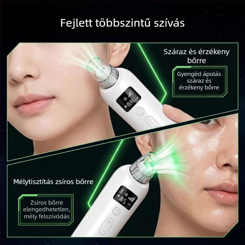 Elektromos forgó Blackhead-eltávolító és arctisztító készülék, hordozható pórus-kinyerő aknéhoz