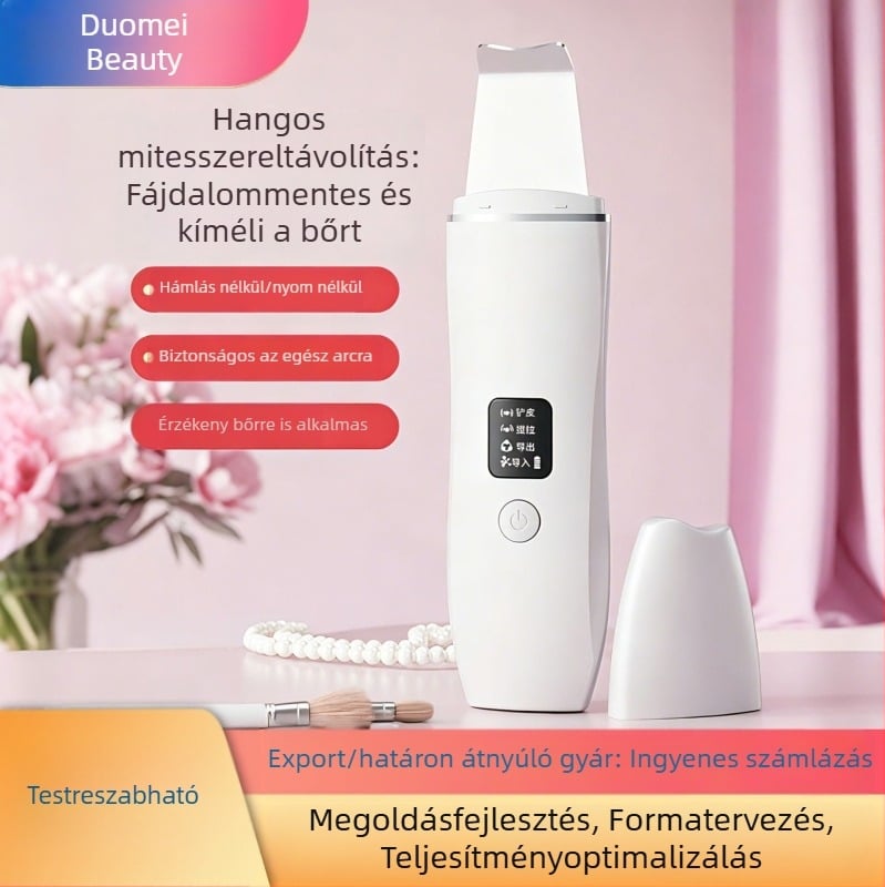 Ultrahangos mitesszer- és pattanáseltávolító készülék, arctisztító és pórustisztító eszköz otthoni használatra