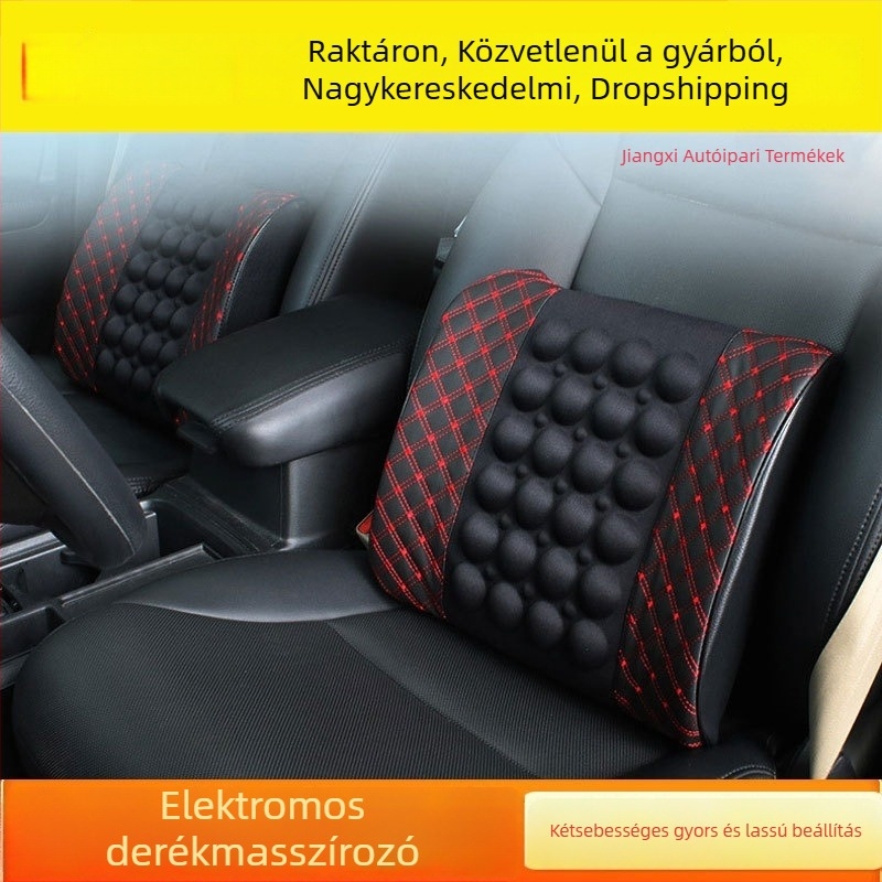 Autóba való elektromos masszázs deréktámasz párna, hát- és deréktámasz