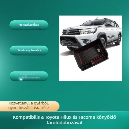 Toyota Hilux középkonzolhoz tartozó karfa tároló doboz (2015–2021)