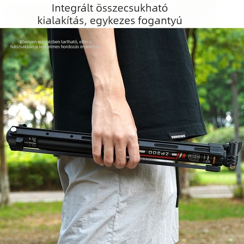 ZP200 alumínium ötvözetű összecsukható telefon-tartó LED világítással, hordozható állvány