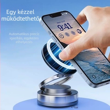 2025-ös új mágneses telefontartó vákuumos szívógyűrűvel, forgatható autó navigációs tartó
