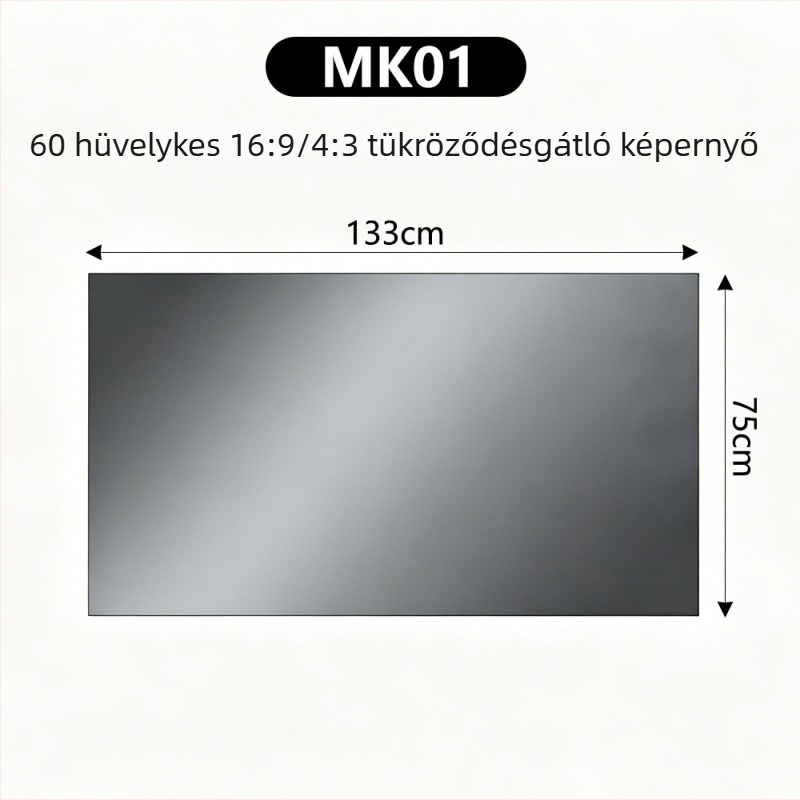 4K fém vetítővászon, antireflexiós, 100/120 hüvelyk, HD 3D, mozi szintű
