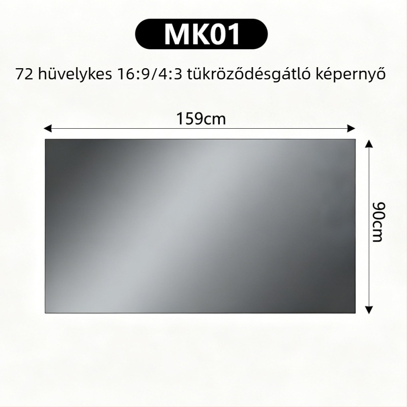 4K fém vetítővászon, antireflexiós, 100/120 hüvelyk, HD 3D, mozi szintű
