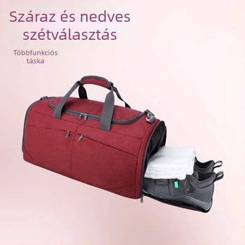 Retro stílusú multifunkcionális hátizsák száraz–nedves rekesszel, futball- és kosárlabda táska, nagy kapacitású utazótáska