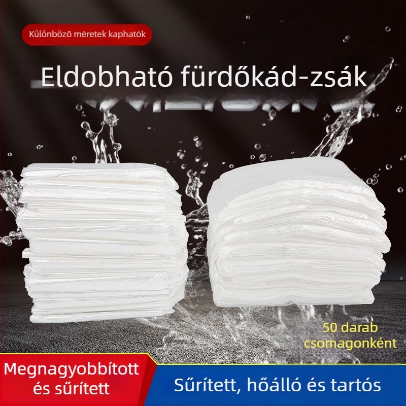 Egyszer használatos fürdőkádliner kerek kádakhoz, gyerekeknek és felnőtteknek