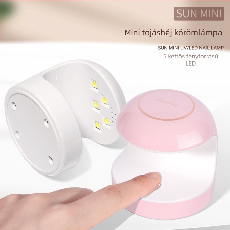 Új mini hordozható körömlámpa, színes körömgép, C-alakú tojáshéj dizájnú lámpa.