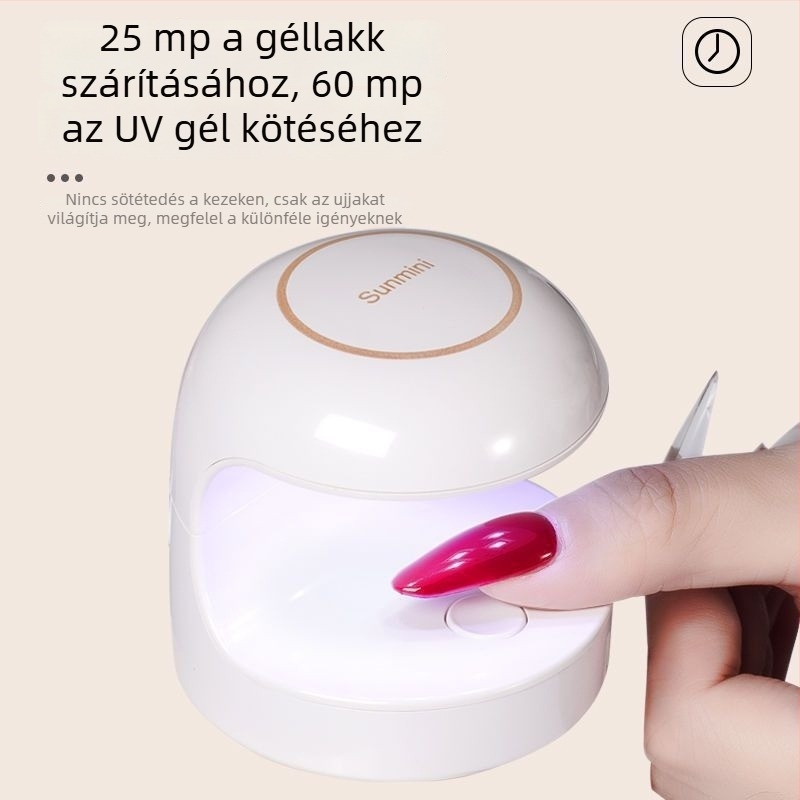 Új mini hordozható körömlámpa, színes körömgép, C-alakú tojáshéj dizájnú lámpa.