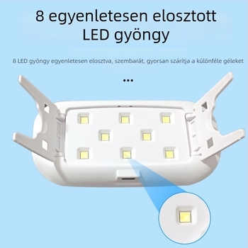 LED körömlámpa fototerápiás készülék, gyors UV-keményedés, fehér, modell XX-UV8