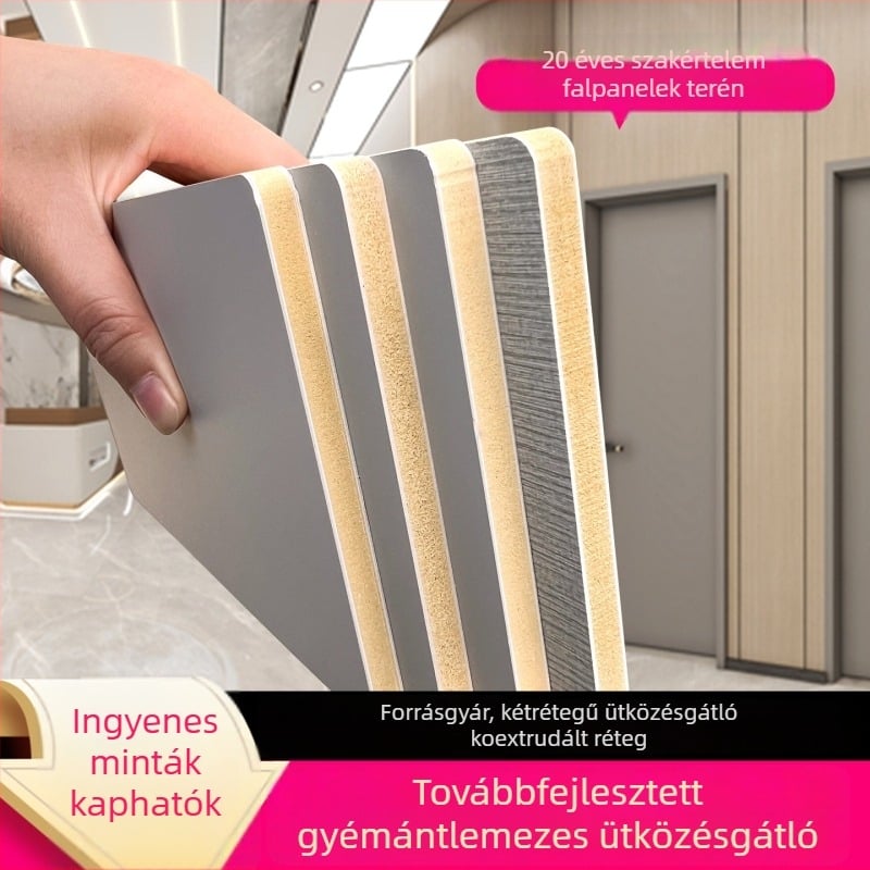 Gyémántlemez antiütköző falpanelek, szénkristályos fa dekorpanelok