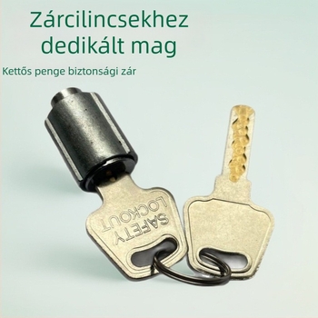 Kétlappos biztonsági lakat univerzális zármaggal, rézmagos tűzvédelmi ajtózár raktárhoz