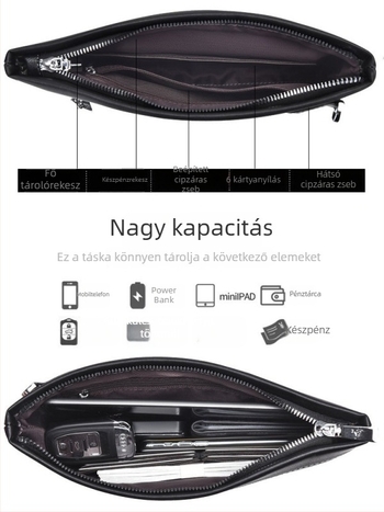 Férfi clutch táska, plic-stílusú, PVC, geometrikus mintázat, üzleti utazáshoz, 8 hüvelykes laptop-kompatibilis
