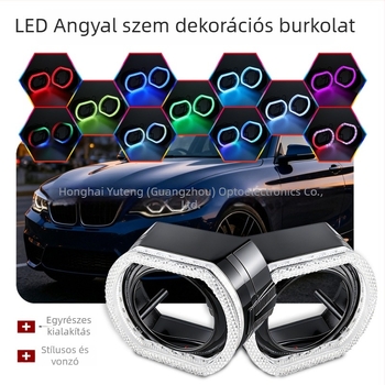 2,5 hüvelykes egy darab dekoratív színes Pegasus Angel Eye LED fényszóró, beépített árnyékolóval és Bluetooth-lencsével