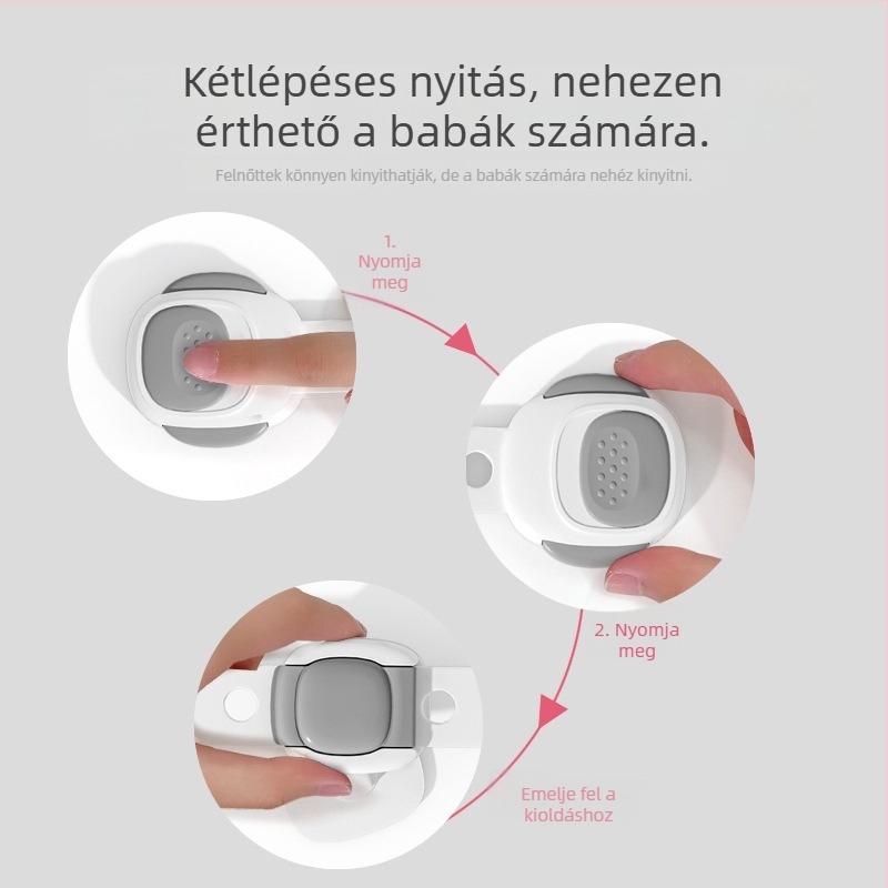Gyermekbiztonsági zárak – 3 darab (véletlenszerű színek)