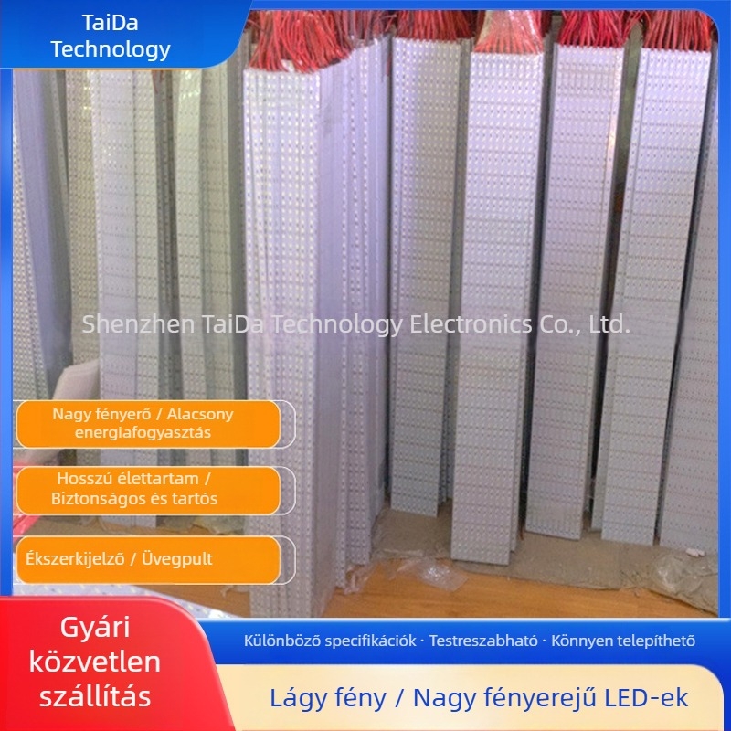 LED 12V, magas fényerősségű alumínium csatornás LED-szalag üveg vitrinek és polcokhoz (5630)