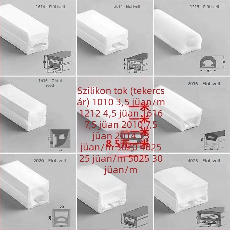 LED beépített sínvilágítás alumíniumcsatornában lépcsők és szekrények számára, 12 V, 2835 LED-ek, 80° fénykúp, 51–60 W