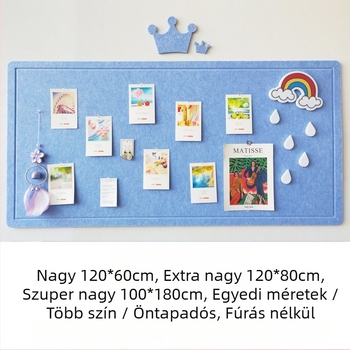 Öntapadós filc falitábla Insta-stílusban, óvodai osztály számára, filc falpanel és korktábla, fotófal, testre szabható