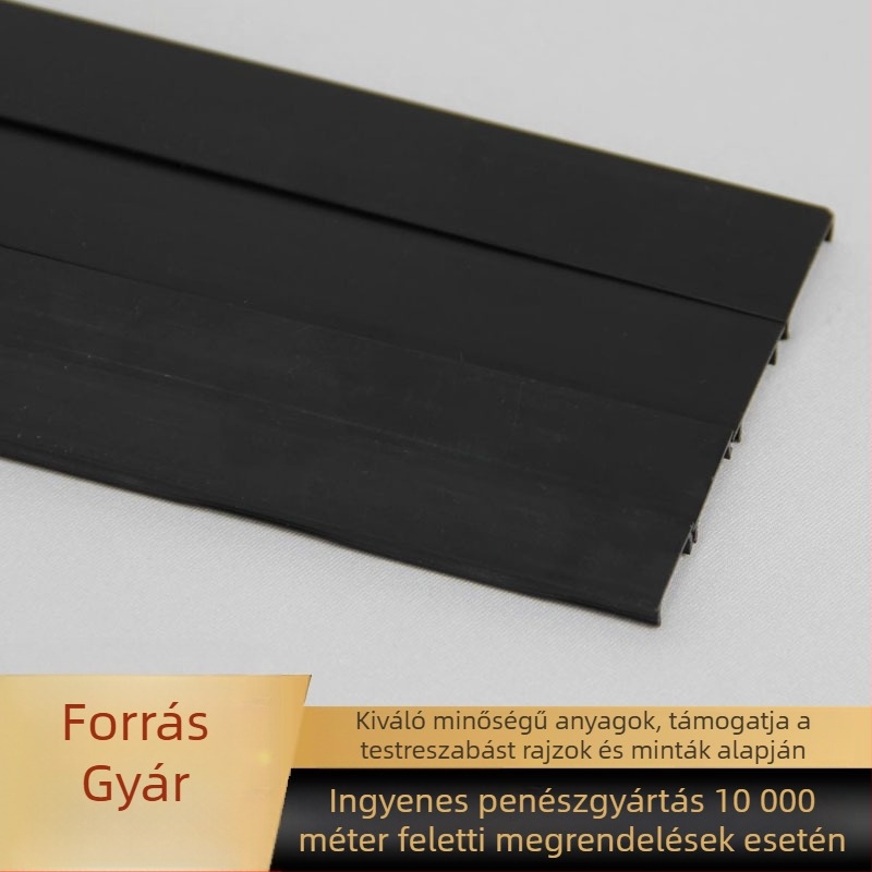 Fekete PC világítófedél szekrénycsíkhoz – Személyre szabott extrudált profil, alumínium csatorna fedél