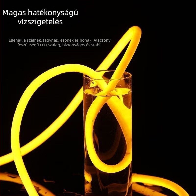 Rugalmas kültéri LED-szalag, 360°-os kör alakú, vízálló, hangulatos világítás reklámhoz