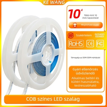 5V COB színváltó LED-szalag, 5 mm széles, 160 LED-del, öntapadó, rugalmas, multicolor hangulatvilágítás