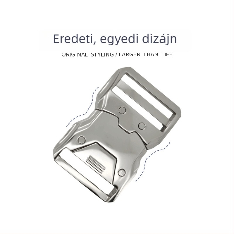 Egyedi fém csat bőröndökhöz és táskákhoz, állítható pattintós csat lézergravírozott logóval, lyukkal ellátott biztonsági zár