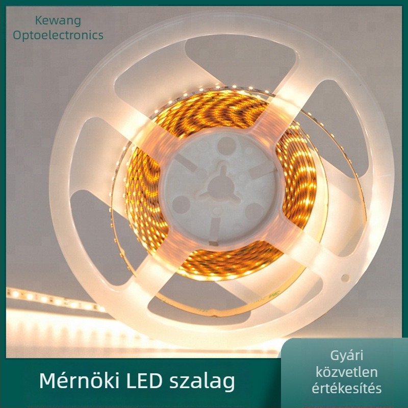 Monokróm 3014 LED-szalag, 120 LED, 24V, nagy fényerő, vízálló, öntapadó, beltéri használatra