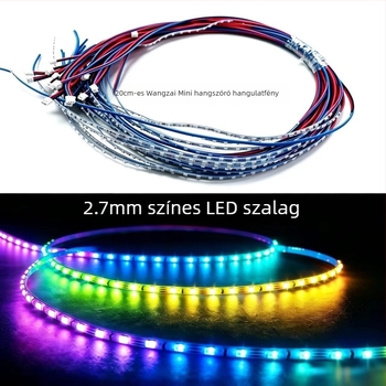 5V RGB LED-szalag, 20 cm, Wangzai mini hangszóró módosított fénycsík, 28/32 LED-del, belső hangulatvilágítás